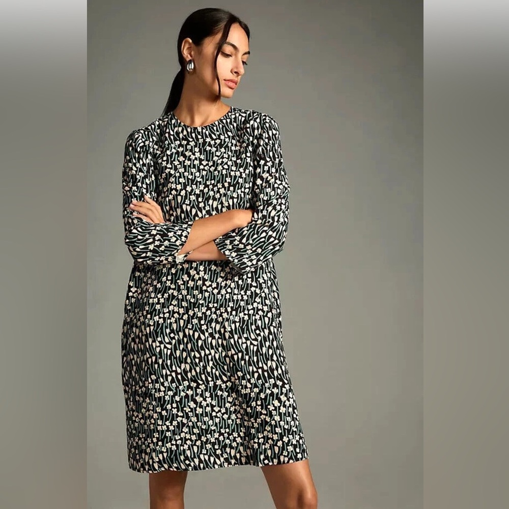 Marimekko floral Long Sleeve Shift Dress NWT